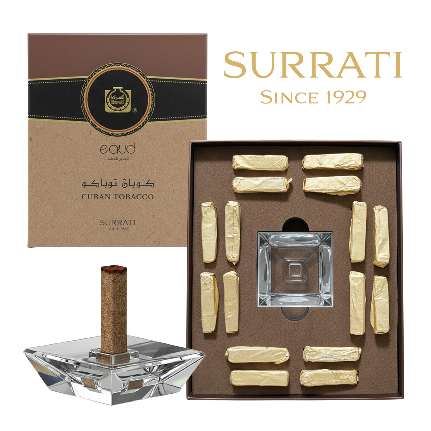 Cuban Tobacco - E-Oud Bakhoor Sticks - 16 Sticks - 75g