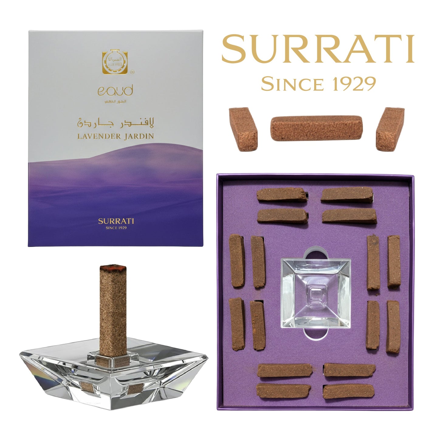 Lavender Jardin - E-Oud Bakhoor Sticks - 16 Sticks - 75g