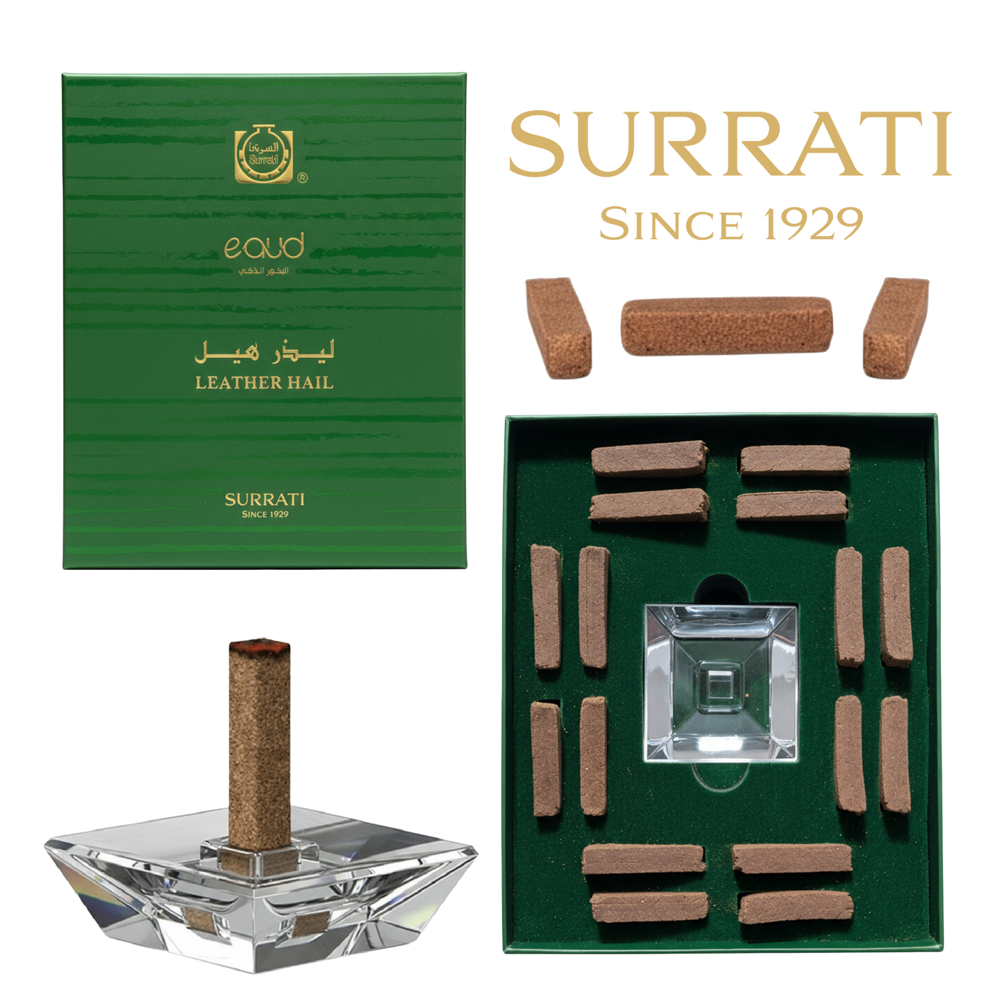 Leather Hail - E-Oud Bakhoor Sticks - 16 Sticks - 75g