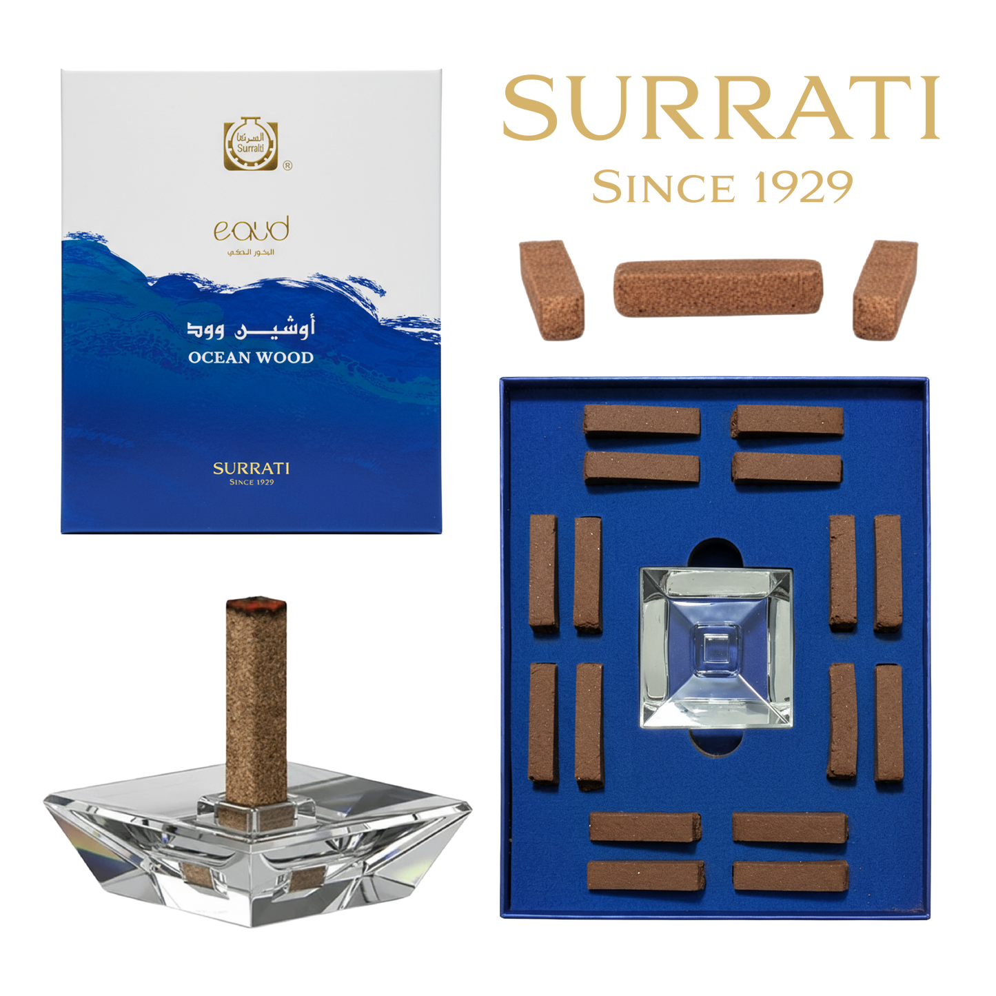 Ocean Wood - E-Oud Bakhoor Sticks - 16 Sticks - 75g