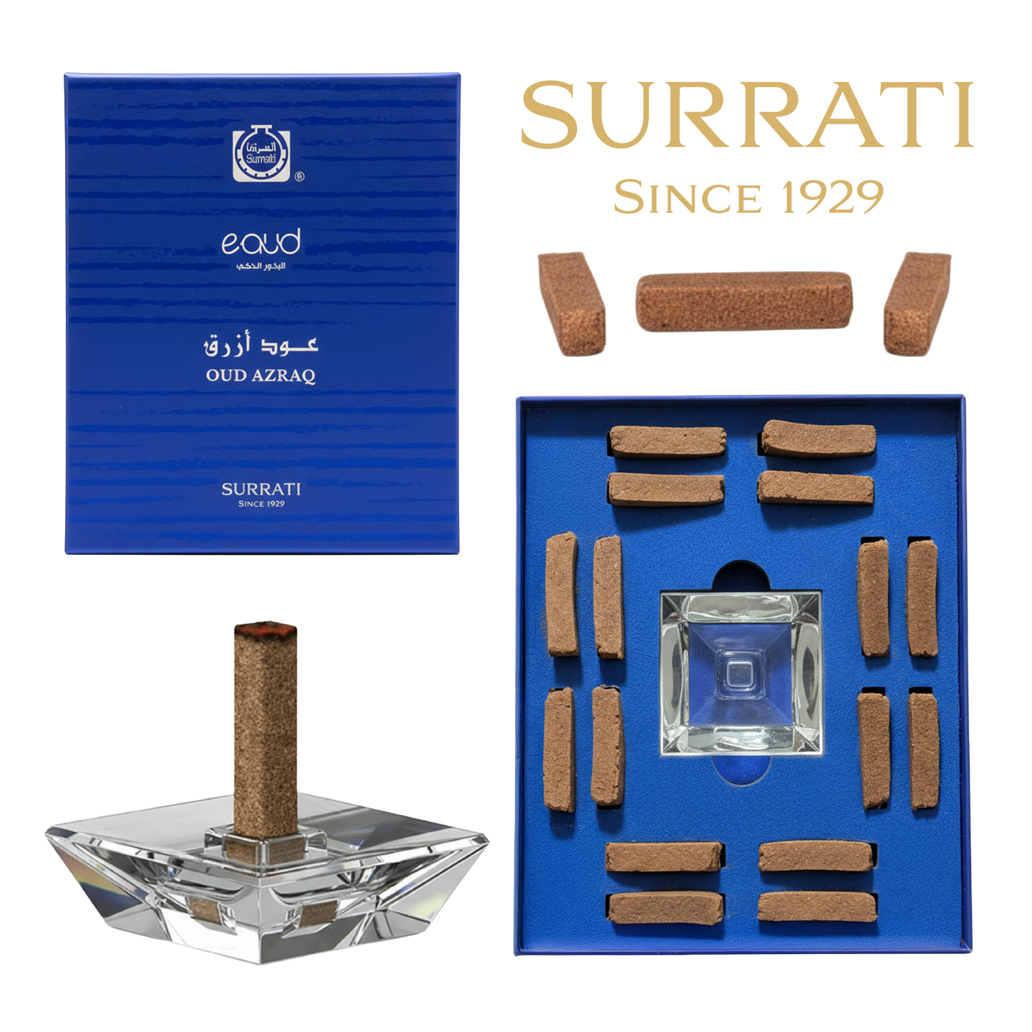 Oud Azraq - E-Oud Bakhoor Sticks - 16 Sticks - 75g